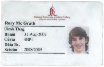 student id card for Galway